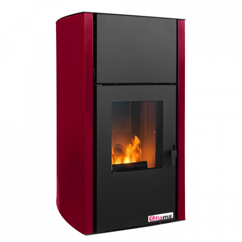 Termoseminee pe peleti/lemn - Termosemineu pe peleti Fiama Confort 25 kW, cu pompa, vas expansiune, automatizare, buncar 25 kg
