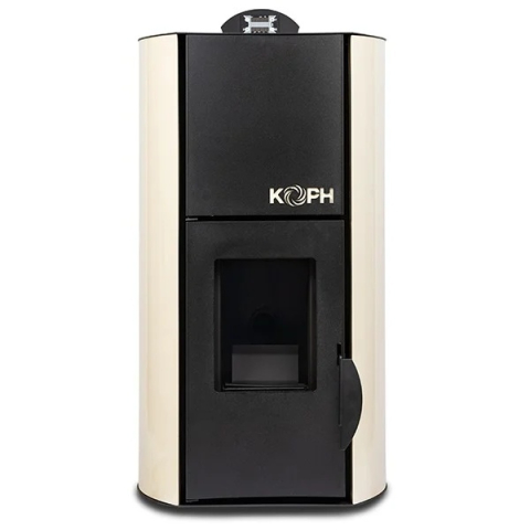 Termosemineu pe peleti KOPH PM 12 kW, 80 mp, buncar peleti 12 kg, diametru cos fum ⌀80 mm, pompa recirculare si vas expansiune incorporate, Crem [6]