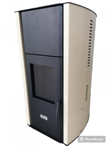 Termoseminee pe peleti/lemn - Termosemineu pe peleti Termolife model Sofia ivory 25 kw vas de expansiune si pompa de circulatie