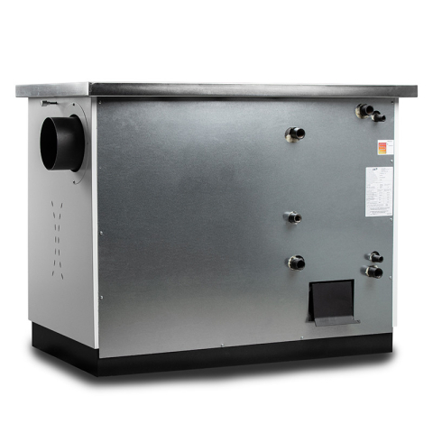 Termosoba pe lemn Termax Maria 25 kW alba cu cuptor si evacuare pe stanga [5]