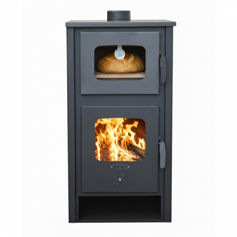 Termoseminee si sobe pe lemn - Termosoba neagra Termax Robot Special 24,43 kW pe lemn cu manta de apa