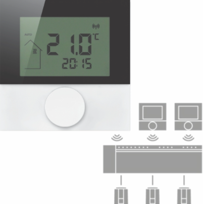 Automatizari si termostate incalzire in pardoseala - TERMOSTAT AMBIANTA WIRELESS CU SENZOR SAPA TIP BULB AFISAJ LCD - VALROM GAMA PexKIT