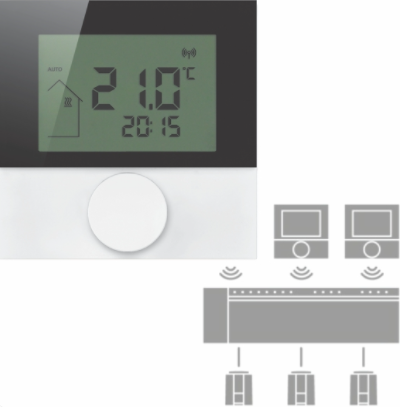Automatizari si termostate incalzire in pardoseala - TERMOSTAT AMBIANTA WIRELESS AFISAJ LCD - VALROM GAMA PexKIT
