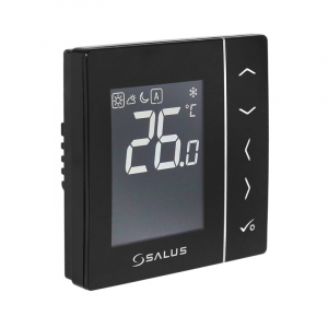 Termostate de ambient - Termostat ambiental negru, neprogramabil, pentru incalzirea in pardoseala, Salus VS35B