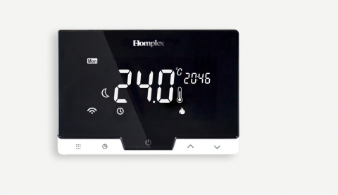 Termostate de ambient - Termostat inteligent programabil fara fir, cu WiFi, Homplex 19 negru