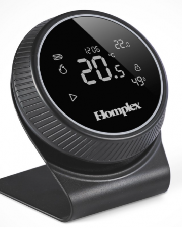 Termostate de ambient - Termostat inteligent programabil fara fir, control prin internet, negru, Homplex NX1