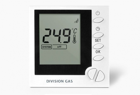 Automatizari si termostate incalzire in pardoseala - Termostat programabil cu fir pentru incalzirea in pardoseala, Homplex model Division Gas DG803X