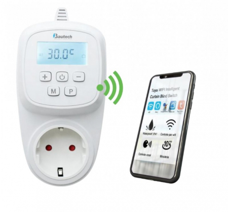 Termostate de ambient - Termostat Wifi tip priza Bautech XP-2WF