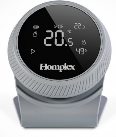 Termostate de ambient - Termostat inteligent programabil fara fir, control prin internet, gri, Homplex NX1