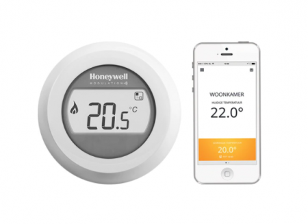 Termostat WiFi T87 The Round Wireless Connected, cu baterii, receptor on/off și gateway, aplicație pentru iOS și Android. IoT. [1]