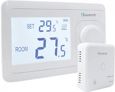 Termostate de ambient - Termostat de ambient fara fir, neprogramabil, Bautech I-3W