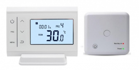 Termostate de ambient - Termostat de ambient fara fir, programabil, Bautech I-8W