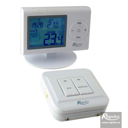 Termostate de ambient - Termostat de camera fara fir, cu program saptamanal, Regulus TP44 RF