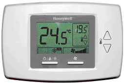 Termostate pentru ventilo-convectori - Termostat electromecanic pentru ventilo-convectori cu 2 sau 4 ţevi, comutare automata încălzire/răcire, Honeywell