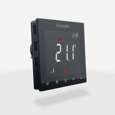 Echipamente de incalzire si producere ACM - Termostat programabil inteligent pentru incalzire in pardoseala, negru, Homplex 922 Wi-Fi