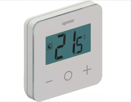 Automatizari si termostate incalzire in pardoseala - Termostat cu display digital T-27, 230V, alb, Uponor Base