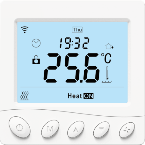 Incalzire electrica prin pardoseala - Termostat Wi-Fi programabil Grand Meyer W350 16 A alb