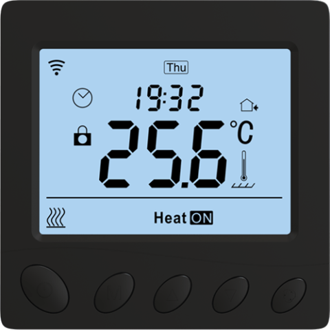 Termostat Wi-Fi programabil Grand Meyer W390 16 A negru [0]