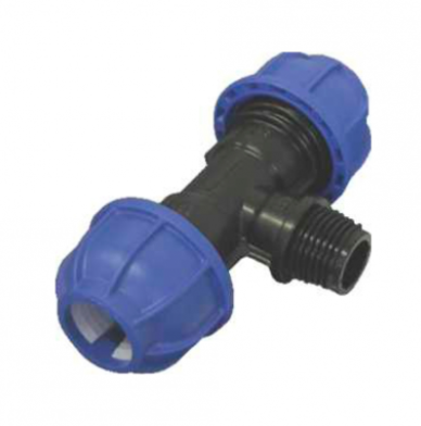 Tevi, fitinguri, robineti si accesorii - TEU COMPRESIUNE CU DERIVATIE D. 25 x 1/2 FE - VALROM GAMA WaterKIT