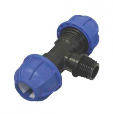 Tevi, fitinguri, robineti si accesorii - TEU COMPRESIUNE CU DERIVATIE D. 32 x 3/4 FE - VALROM GAMA WaterKIT