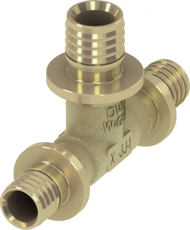 Tevi, fitinguri, robineti si accesorii - Teu redus TECEflex din alama standard Ø 25 x 20 x 20