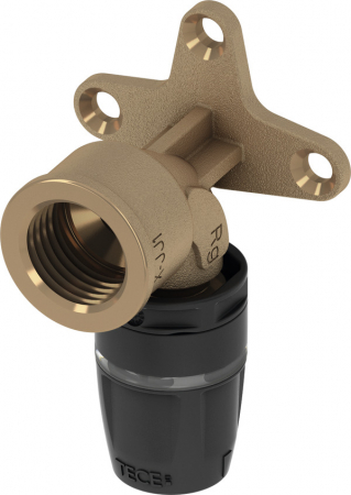 Fitinguri din bronz/PPSU - Cot cu talpa TECElogo-Push din PPSU/bronz Ø 16 x 1/2" FI