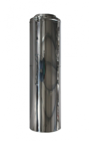 Accesorii cazane - Tub inaltime 1 metru compatibil doar cu elemente de cos inox Fornello, dublu perete inox-inox, izolatie din vata bazaltica 40 mm, diametru interior 200 mm, pentru centrale pe lemn, carbune si peleti