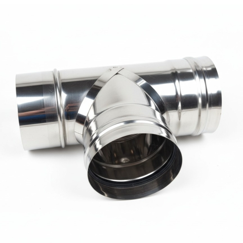 Incalzire - Teu inox de racordare SP 90°, ⌀120 mm