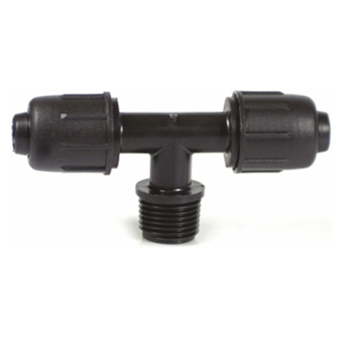 Fitinguri pentru irigatii - Teu rapid Valrom VALAgrio 90grd pentru tub LDPE PN4 D. 20 x 3/4''FE x 20