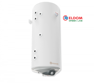 Echipamente de incalzire si producere ACM - Boiler termoelectric Eldom seria Green Line 150 litri cu doua serpentine si rezistenta electrica 3 kW
