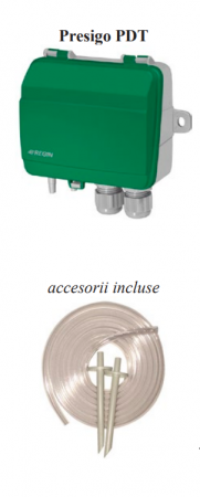Traductoare - Traductor de presiune cu 2 Senzori Regin, 7 benzi selectabile cu DIP-switch Senzor 1: 0-50 0-100 0-300 0-500 0-700 0-1000 0-1250 Senzor 2: 0-100 0-300 0-500 0-1000 0-1500 0-2000 0-2500 IP54