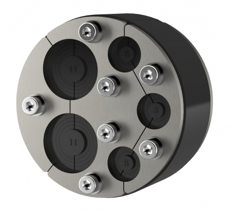 Piese de etansare pentru cabluri - Etansare universala pentru cabluri, carota Ø 100 mm, 5 cabluri, Ø exterior cablu 8-30 mm, Hauff Technik P-Cable Basic SG