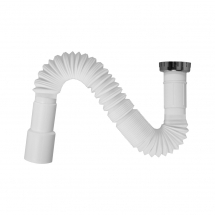 Obiecte sanitare - TUB FLEXIBIL/GOFRAT ALB PP D. 40 x 11/2 - VALROM GAMA EasyKIT