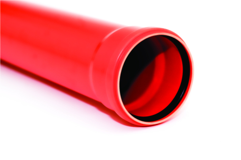 Instalatii de apa si canalizare - Tub ignifug Valrom VALEasy PVC maro mufa garnitura D. 50 L1000