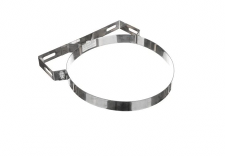 Accesorii cazane - Colier din inox compatibil doar cu elemente de cos inox Fornello, dublu perete inox-inox, izolatie din vata bazaltica 40 mm, diametru interior 200 mm, pentru centrale pe lemn, carbune si peleti