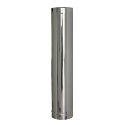 Tub inox pentru cos fum KOPH, lungime 1 m, diametru interior 150 mm,simplu perete, neizolat