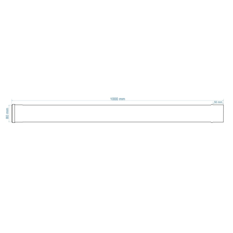 Tub drept din otel neizolat Termax lungime 1 m D80 pentru evacuare fum [1]