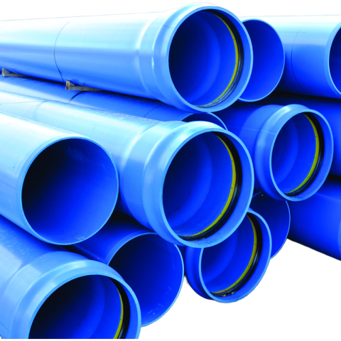 Tevi si fitinguri PEHD - Tub presiune PVC Valrom VALWater mufa garnitura D. 450 x 11.0 PN6 L6m