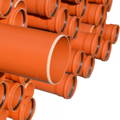 TEAVA CANALIZARE EXT PVC - TUB PVC D.160 x 4,7mm CU MUFA SN8 L6m - VALROM GAMA KompactKIT