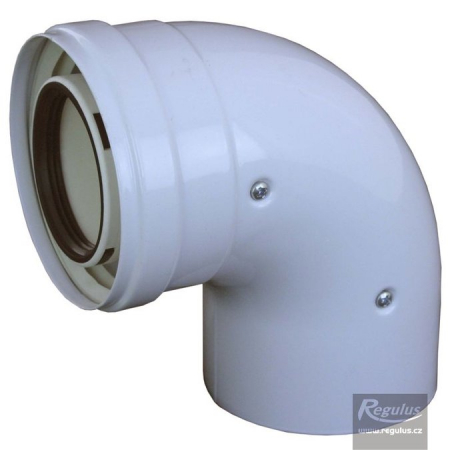 Accesorii cazane - Cot 90 gr, 60/100, PP/Metal, Regulus