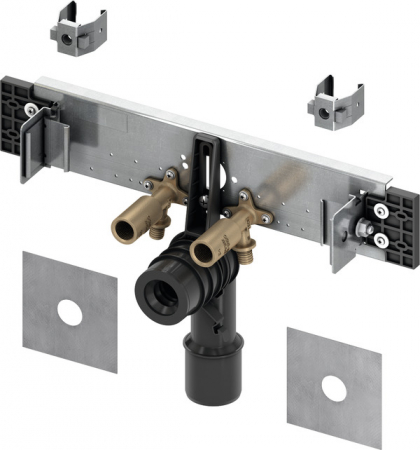 Tevi, fitinguri, robineti si accesorii - Unitate de conectare TECEprofil pentru lavoar, include coturi cu talpa TECEflex, 16 x 1/2", bronz/Si-bronz