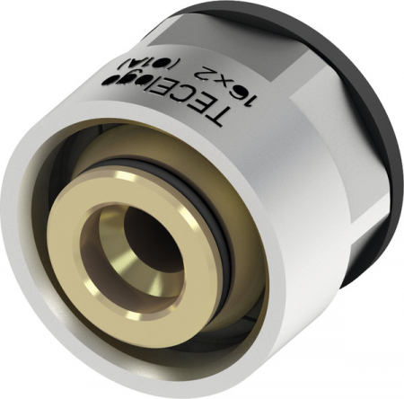 Componente de sistem - Eurocon TECElogo-Push din alama pentru teava PE-RT/AL/PE Ø16 x 3/4"