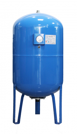 Vase de expansiune pentru hidrofor - Vas de expansiune pentru hidrofor, 150 litri, vertical, cu picioare si manometru, 10 bar, membrana EPDM, albastru, Fornello