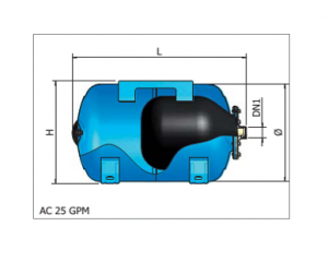 Vas de expansiune pentru hidrofor, 24 litri, Elbi AC GPM-25 CE [1]