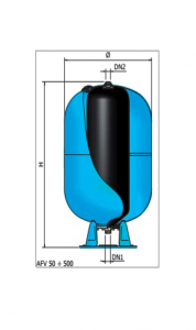 Vas de expansiune pentru hidrofor, 50 litri, Elbi AFV 50 [2]