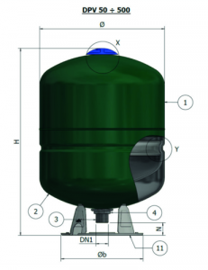 Vas de expansiune multifunctional, 5 litri, 10 bar, Elbi DP 5 [2]