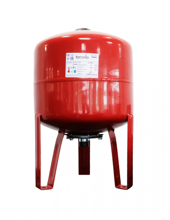 Vase de expansiune - Vas de expansiune termic, 80 litri, 10 bar, cu picioare, vertical, rosu, cu membrana EPDM, Fornello