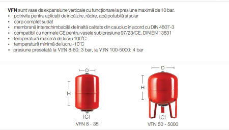 Vas de expansiune vertical, Pmax=10 bari, 1500 litri, Ferroli VFN 1500 [1]