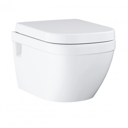 Vase WC suspendate si pe pardoseala - Set vas WC cu montaj pe perete lipit de perete vas + capac Grohe Euro Ceramic