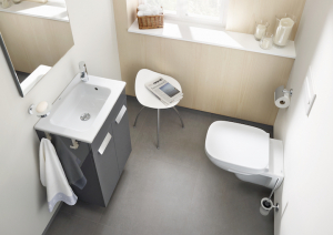 Vas WC suspendat din portelan, fara margine, evacuare orizontala, 355 x 540 x 400 mm., Roca Debba Rimless [2]